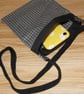 Small Messenger, Crossbody. Unisex bag. Shoulder bag. Black - Image 3