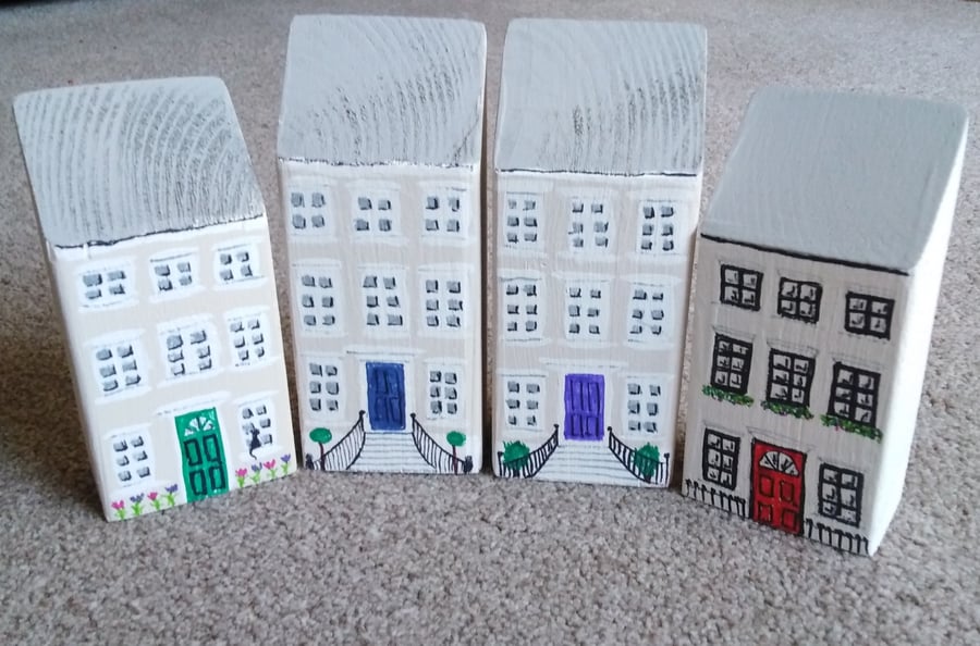 Miniature wooden townhouse 