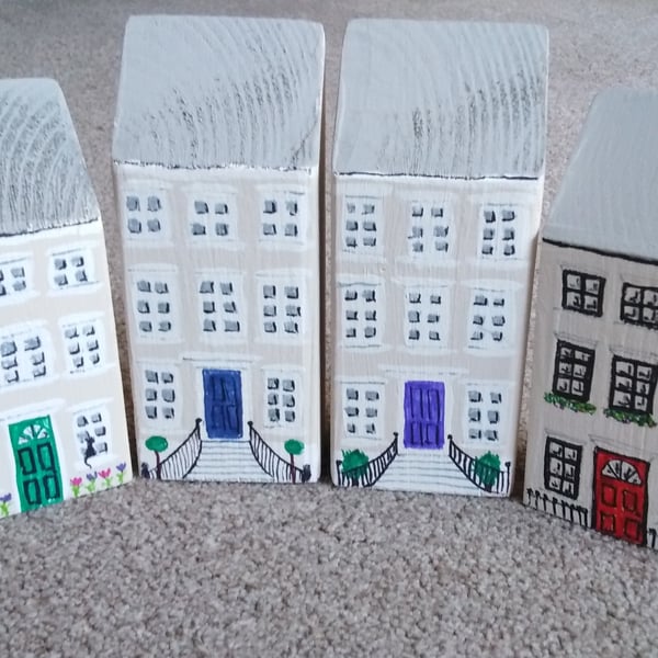 Miniature wooden townhouse 