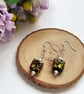 Brown Dichoric Glass Beaded Earrings
