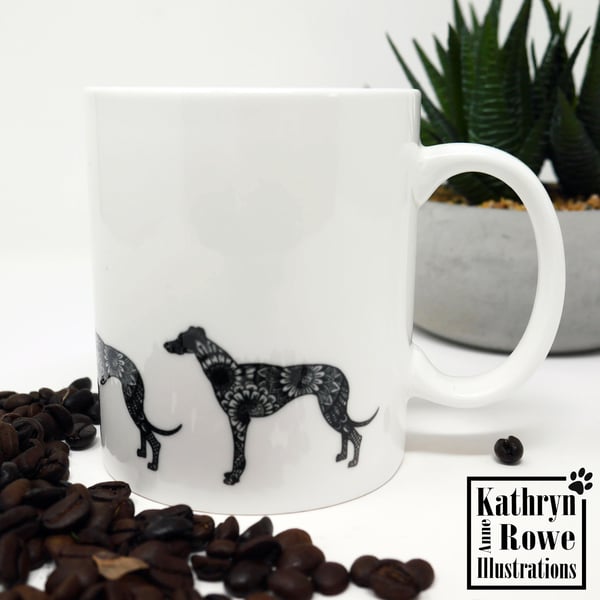 Greyhound, Greyhounds, Coffee Mug, Bone China, New Home, Birthday, Christmas, Do