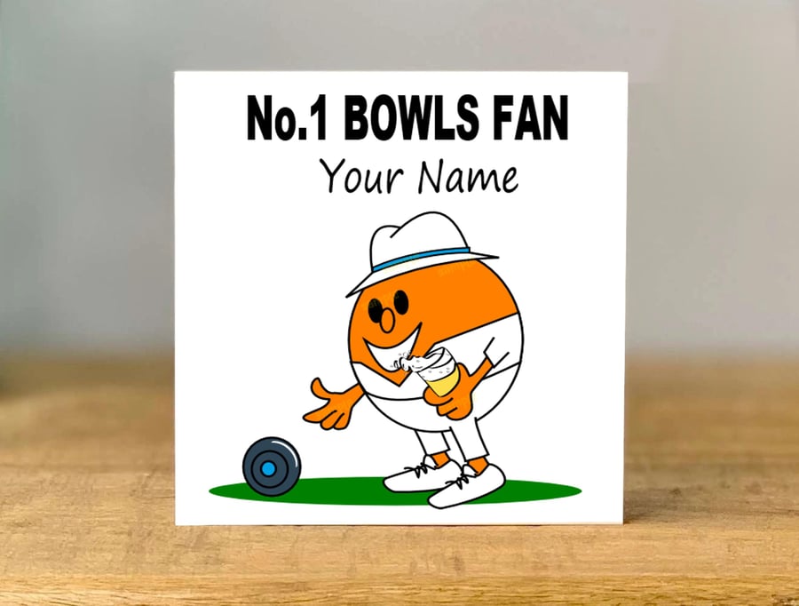 Personalised Bowls Fan mum, dad, grandad, gran, son, daughter, brother, sister