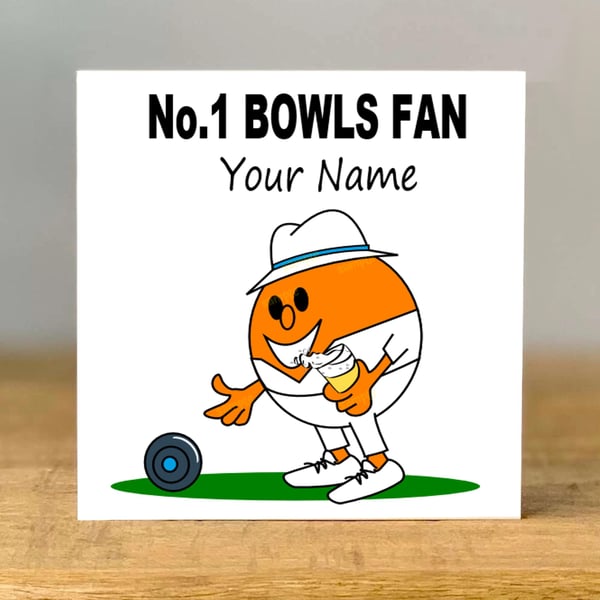 Personalised Bowls Fan mum, dad, grandad, gran, son, daughter, brother, sister