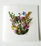 Handmade 'Florals and Foliage' Pressed Flower Blank Greeting Card 