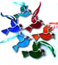 Bird Mini Suncatcher Stained Glass Handmade Colour Choice Gift - Image 10