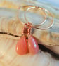 Pink Opal Hoop Earrings, October Birthday, Anniversary, Gifts For Her, Libra  - Image 2