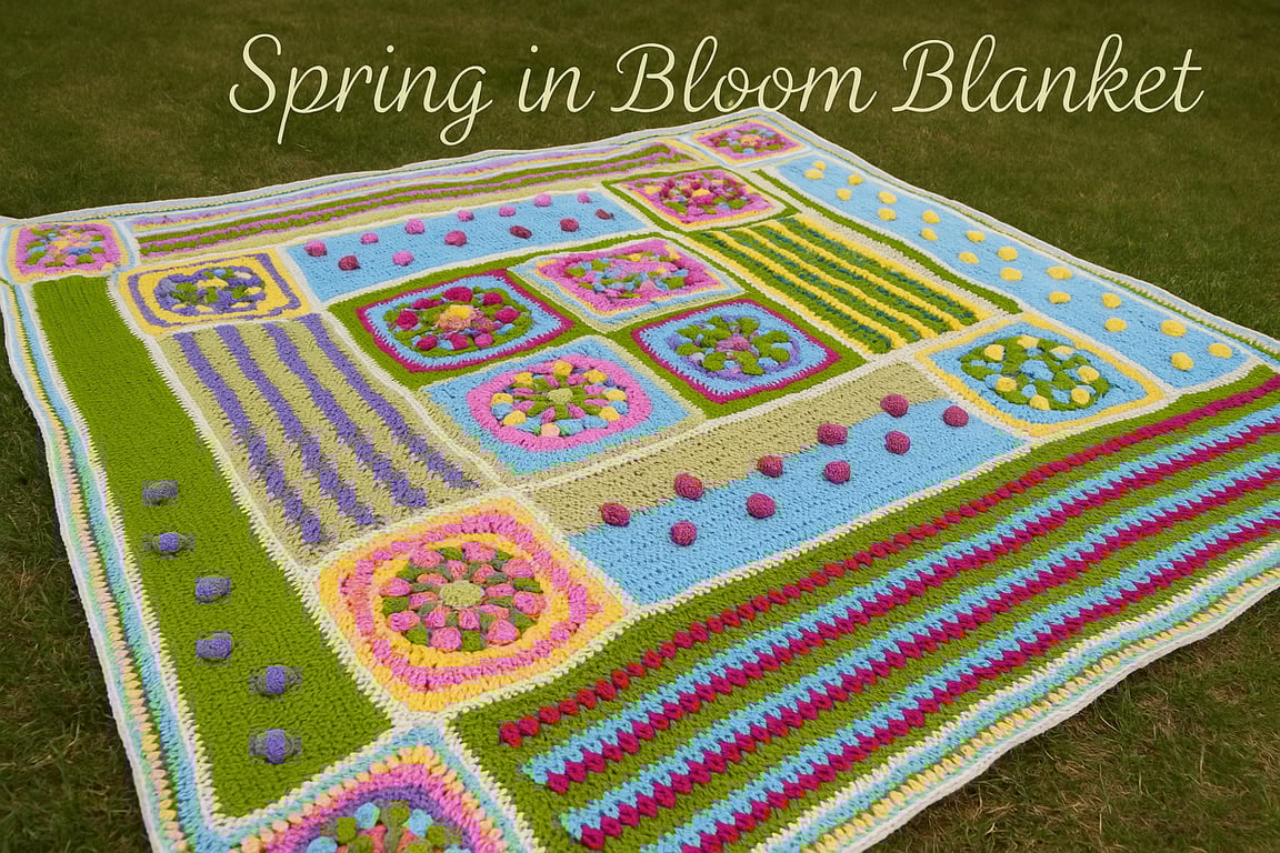 Spring in bloom Crochet Blanket