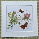 Unique Collage of a Small Copper Butterfly and a Comma Butterfly