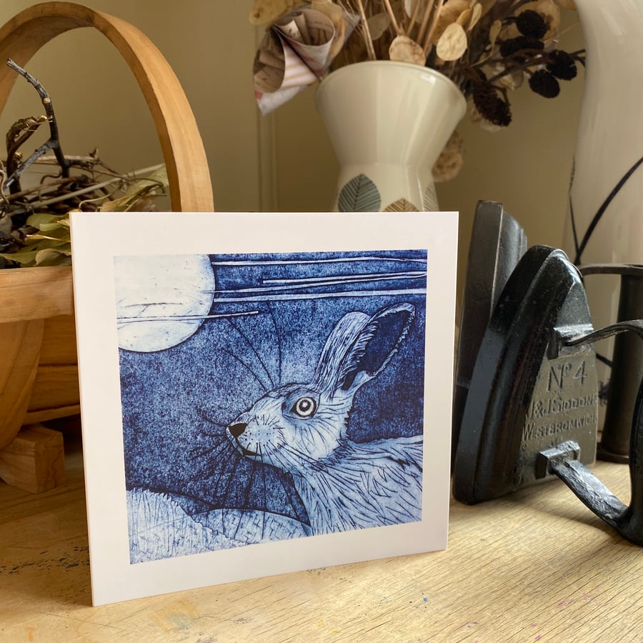 Greetings Card. March Hare.