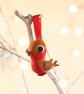 Christmas Robin hanging tree ornament, small gift - Image 1