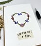 Anniversary card Handmade Pressed Flower Heart, Birthday - Image 3