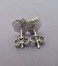 Fine silver leaf stud earrings - Image 3