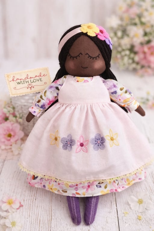 Hattie - Handmade Heirloom Rag Doll