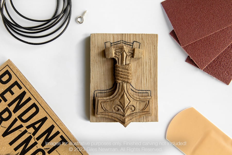 Mjolnir (Thor's Hammer) Pendant Carving Kit