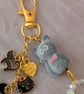 Simple Black Cat Bag Charm, Void Cat, Keyring  - Image 5
