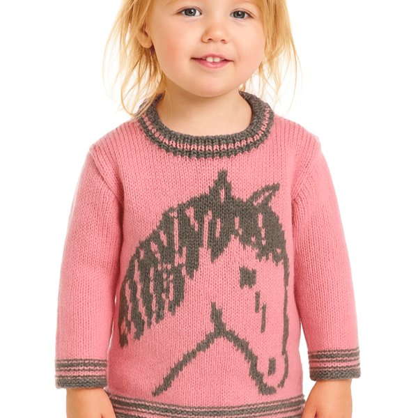 Knitting Pattern for a Horse on a Sweater.  Digital Pattern