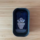 Mini mosaic in sardine tin
