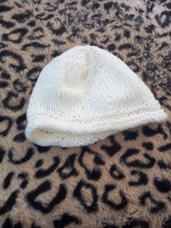 Baby beanie hat and booties set