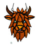 Highland Cow Stained Glass Suncatcher Hamish Mc Coo Unique Gift