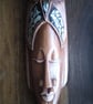 Vintage Hand-Carved Wooden Mask – Quiet Companion Wall Piece