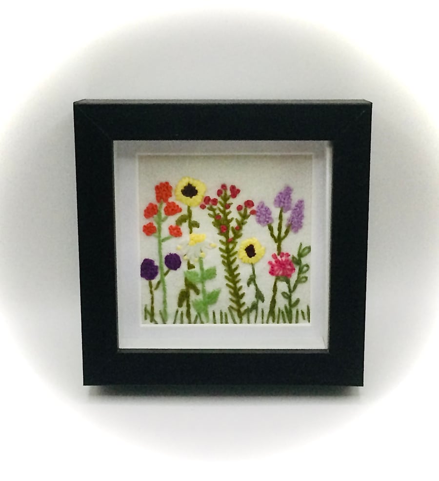 Small and cute hand embroidered wildflowers picture 2