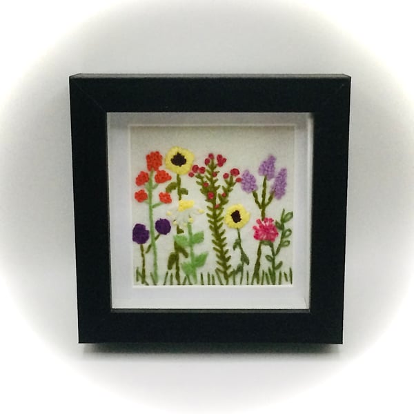 Small and cute hand embroidered wildflowers picture 2