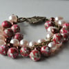 Winter Berry Crush Beaded Charm Style Bracelet