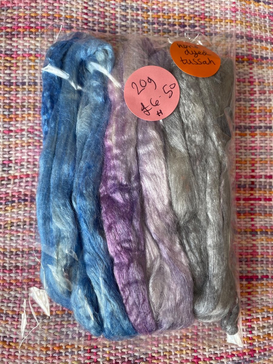 Hand Dyed Tussah Silk - 20g