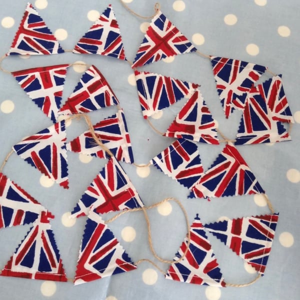 Union Jack  tiny mini bunting 