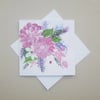 hand painted floral original art greetings card ( ref FA 75 K1 )