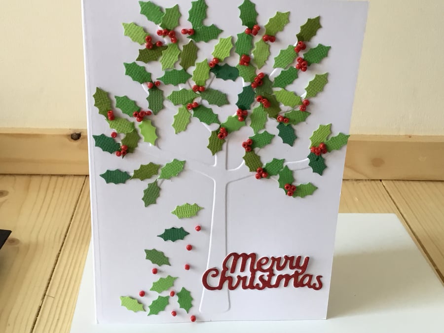 Pretty Christmas tree card CC288