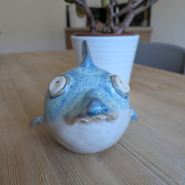Cute ceramic shark ornament 