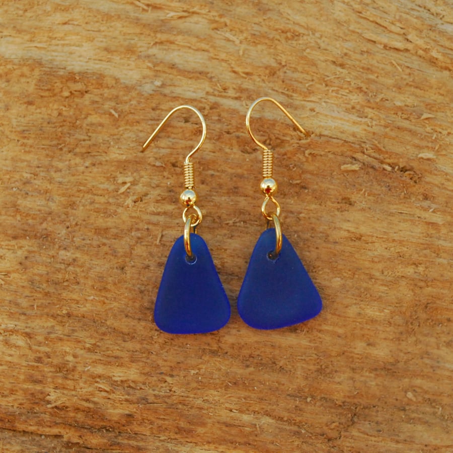 Beach glass earrings