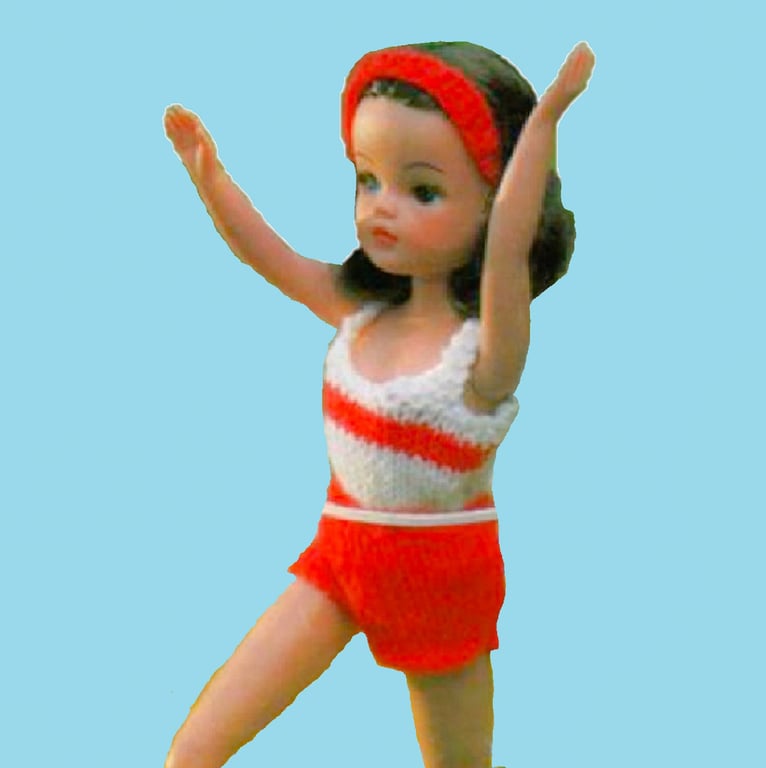 VINTAGE KNITTING PATTERN PDF Sports Outfits for Doll