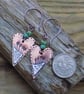 Copper earrings, heart ,boho style, aged finish - Image 3