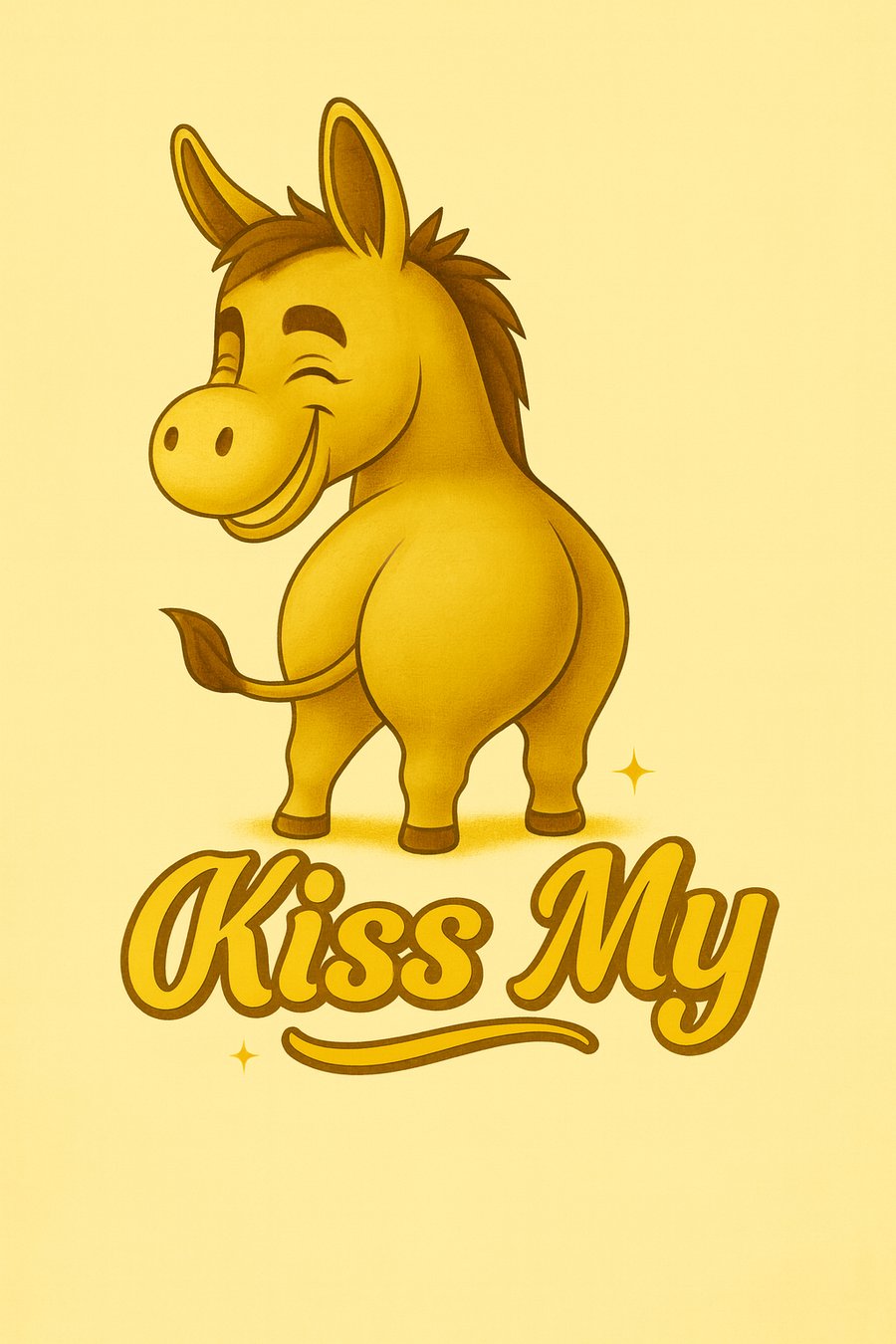 Playful Donkey Art Print – Original Illustrated Design