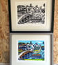 Barrow Upon Soar- 'River Soar' Lino Print- Colour - Image 5