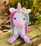 Beautiful handmade crochet white unicorn