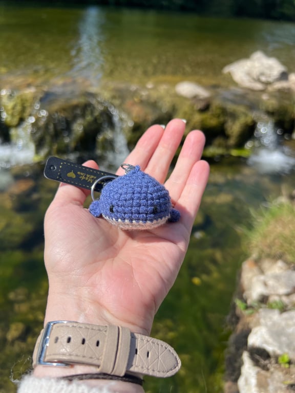 Crochet Whale Keyring
