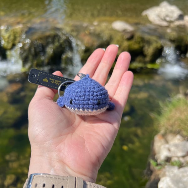 Crochet Whale Keyring