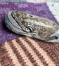 Grey whale small fossils hand painted paperweight stone 