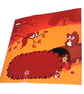 Autumn Animals 12" Print - seasonal landscape art with cute red squirrels - Image 2
