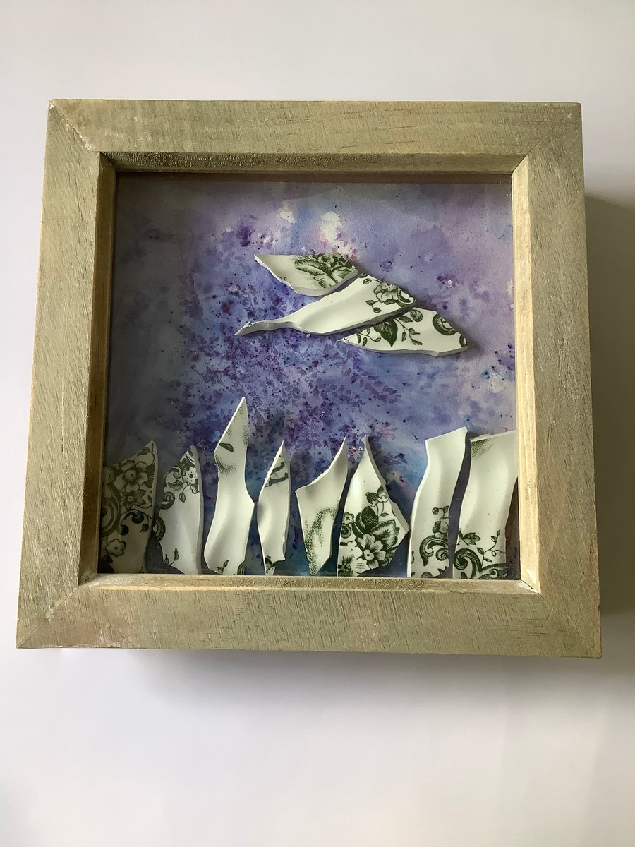  'Landing' Unique Ceramic Framed Picture, Eco Friendly Gifts.
