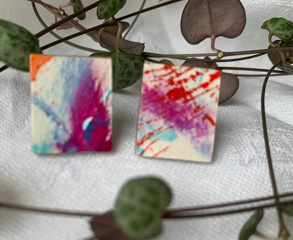 Stainless steel post earrings 