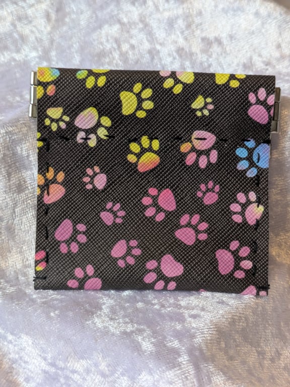 Multicoloured Paw print coin purse