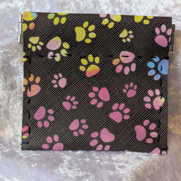 Multicoloured Paw print coin purse