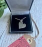 Handmade Sterling Silver 925 Heart Pendant Necklace - Unique Jewellery - Image 3