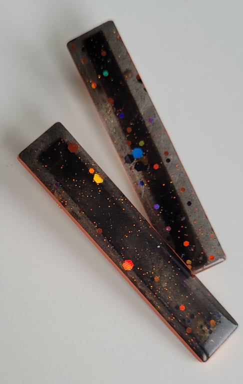 Halloween Hairclips Black and Orange Hair Accessories