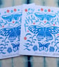 Botanical Butterflies Blue Spring Greetings Card  - Image 2