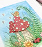 Toadstool Card - Blank Card - Birthday Card - Toadstool & Snail - Stargazing - Image 5